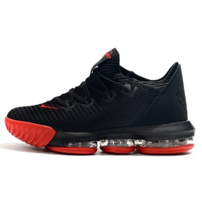 Nike Erkek Lebron 16 Low Siyah / Kırmızı Basketbol Ayakkabısı Türkiye - 8O06BC4B